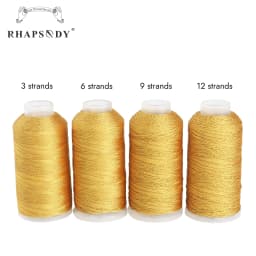 Rhapsody 3/6/9/12 Strands Metallic Weaving Thread Shiny Effect Jewellery Threads DIY Crafts Bracelet String Stitch Weave Yarn