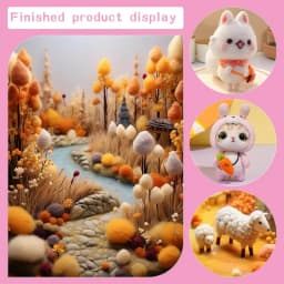 Wool Felting Needles Kit Wood Handle Felting Needles Pack Wool Felt DIY Craft Tool For Handmade Doll Making Tools Set