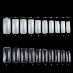 Manicure 500 Pcs French Nail Pieces Boxed Clear Scrub Fake Nail Patch Removable Full Stick Natural Fake Nail Patch