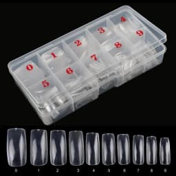 Manicure 500 Pcs French Nail Pieces Boxed Clear Scrub Fake Nail Patch Removable Full Stick Natural Fake Nail Patch