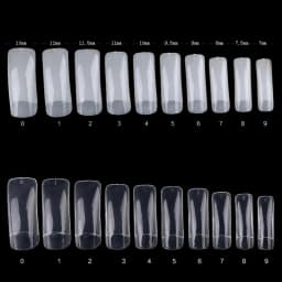 Manicure 500 Pcs French Nail Pieces Boxed Clear Scrub Fake Nail Patch Removable Full Stick Natural Fake Nail Patch