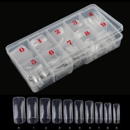 Manicure 500 Pcs French Nail Pieces Boxed Clear Scrub Fake Nail Patch Removable Full Stick Natural Fake Nail Patch