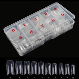 Manicure 500 Pcs French Nail Pieces Boxed Clear Scrub Fake Nail Patch Removable Full Stick Natural Fake Nail Patch