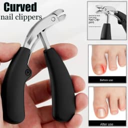 Curved Nail Clippers with Large Opening Three Times Anti-splash Storage Nail Clippers for The Elderly Thick Toenails Heavy Duty