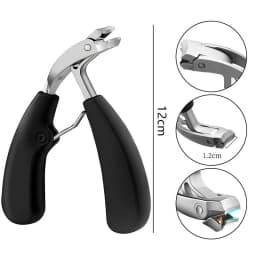Curved Nail Clippers with Large Opening Three Times Anti-splash Storage Nail Clippers for The Elderly Thick Toenails Heavy Duty