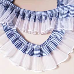 7CM Wide Plaid Pleated Cloth Tulle Lace Ruffle Ribbon Edge Trim For Collar Applique Sewing Guipure Supplies Sofa Curtain Diy