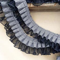 7CM Wide Plaid Pleated Cloth Tulle Lace Ruffle Ribbon Edge Trim For Collar Applique Sewing Guipure Supplies Sofa Curtain Diy