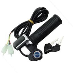 24V 36V 48V 1Pair Electric Scooter Bike Throttle Speed Adjustment Handle with Key Lock Display Divides LCD Grip