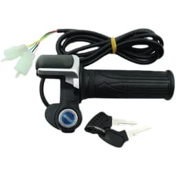 24V 36V 48V 1Pair Electric Scooter Bike Throttle Speed Adjustment Handle with Key Lock Display Divides LCD Grip