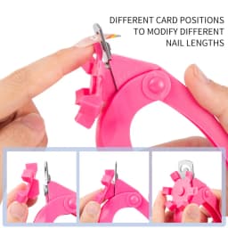 U Shaped Nail Clipper Acrylic Fake Nail Scissors Nail Tip Edge Cutter Trimmer Manicure with Sizer Precise Cutting Nail Tools