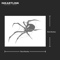 Spider Temporary Tattoo Sticker, Realistic Waterproof Design, Semi-Permanent Lasts 15 Days, Scary Fake Tattoo for Halloween