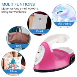 Mini Craft Iron Electric Iron Portable Handy Heat Press with Silicone Heat Insulation Pad Small Iron For Ironing Clothes Laundry