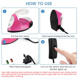 Mini Craft Iron Electric Iron Portable Handy Heat Press with Silicone Heat Insulation Pad Small Iron For Ironing Clothes Laundry
