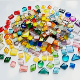 100g Diy Mix Color Glitter Glass Mosaic Stones Mosaic Tiles Glass Pebbles Crafts Material Puzzle For Diy Mosaic Making Arte