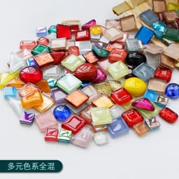 100g Diy Mix Color Glitter Glass Mosaic Stones Mosaic Tiles Glass Pebbles Crafts Material Puzzle For Diy Mosaic Making Arte