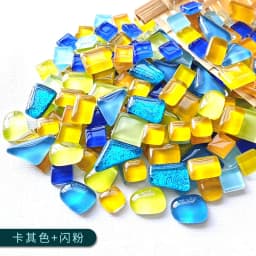100g Diy Mix Color Glitter Glass Mosaic Stones Mosaic Tiles Glass Pebbles Crafts Material Puzzle For Diy Mosaic Making Arte