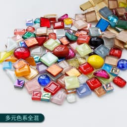 100g Diy Mix Color Glitter Glass Mosaic Stones Mosaic Tiles Glass Pebbles Crafts Material Puzzle For Diy Mosaic Making Arte