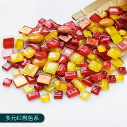 100g Diy Mix Color Glitter Glass Mosaic Stones Mosaic Tiles Glass Pebbles Crafts Material Puzzle For Diy Mosaic Making Arte