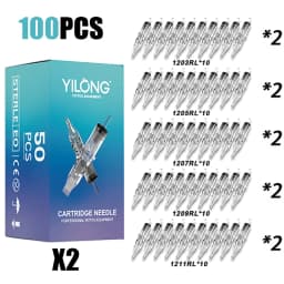 50/20PCS MIX Tattoo Cartridge Needles Individual Package Disposable Sterile Transparent Tattoo Needles for Tattoo Pen Machine