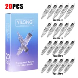 50/20PCS MIX Tattoo Cartridge Needles Individual Package Disposable Sterile Transparent Tattoo Needles for Tattoo Pen Machine