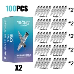 50/20PCS MIX Tattoo Cartridge Needles Individual Package Disposable Sterile Transparent Tattoo Needles for Tattoo Pen Machine