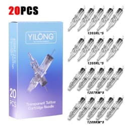 50/20PCS MIX Tattoo Cartridge Needles Individual Package Disposable Sterile Transparent Tattoo Needles for Tattoo Pen Machine