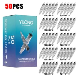 50/20PCS MIX Tattoo Cartridge Needles Individual Package Disposable Sterile Transparent Tattoo Needles for Tattoo Pen Machine
