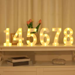 Number 0-9 LED Lights Luminous Lamp Wedding Decorative Night Light Birthday Party Bedroom Home Decoration