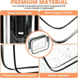 Clear Toiletry Bag,Portable Travel Makeup Bags With Zipper Clear Organizer Bags PVC Cosmetic Pouch For Airport Airline Compliant