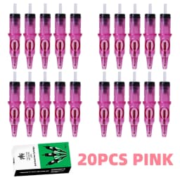 New Ball Point Pen Tattoo Cartridge Needles 5 Colors Practice Needles Drawing For Motor Tattoo Pen Grip Cartridge Supplies