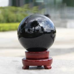 Natural Black Obsidian Sphere Large Crystal Ball Healing Stone Gemstone 30/40/50mm obsidian crystal decorative glass Home Decor