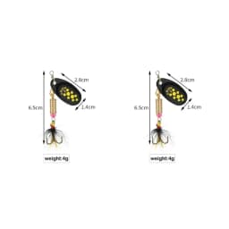 1/2pcs Metal Hard Bait Rotating Spinner Fishing Lure Spoon Sequins Wobblers Bass Pesca With Feather Hooks 3.5g/4.5g/7g/9g/12g