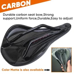 3D Printed Saddle BUCKLOS MTB Bike Seat Cushion Full Carbon Fiber Ultralight Hollow Comfortable Road Mountain Bike Saddle Parts