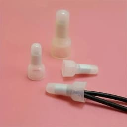 120pcs transparent closed end-line crimp connector, protection line crimp cap line connector, 3 Sizes(40pcs Per Size) fast termi