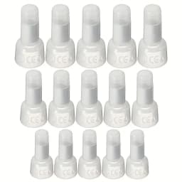 120pcs transparent closed end-line crimp connector, protection line crimp cap line connector, 3 Sizes(40pcs Per Size) fast termi
