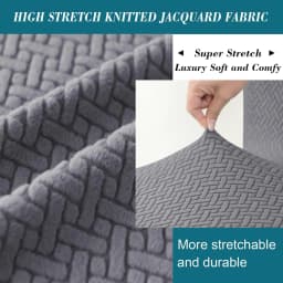 T-Shape Jacquard Square Stool Cover Ottoman Stool Cover Elastic Sofa Footrest Slipcovers for Living Room Office Home Decor