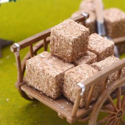 4Pcs Mini Natural Square Round Hay Bale Straw Hay Bale Blocks Dollhouse Farm Garden Thanksgiving Autumn Western Party PhotoProp
