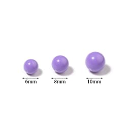 100Pcs 6/8/10mm Round Multi Color No Hole Acrylic Matte Beads Loose Beads for Jewelry Making DIY Handmade Crafts Accessories