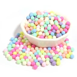 100Pcs 6/8/10mm Round Multi Color No Hole Acrylic Matte Beads Loose Beads for Jewelry Making DIY Handmade Crafts Accessories