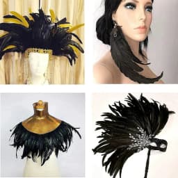20/100Pcs 25-30CM DIY Rooster Feather Crafts Sewing Clothing Decor Plume Home Party Women's Feather Headwear Wedding Accessories