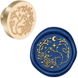 Animals Collection Wax Seal Stamp Retro Sealing Wax Stamp Nine-tailed fox, Mouse, Hedgehog, Crow Pattern Removable Brass Heads