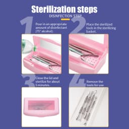 Manicure Tools Beauty Implement Sterilizing Tray Nail Tools Inside Disinfection Box Detachable Cleaning Nail Tools Storage Box