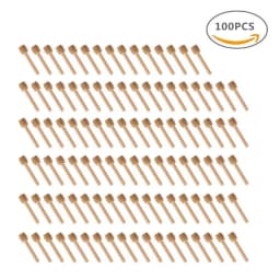 100pcs Honey Stir Bar Mixing Handle Jar Spoon Practical 50/20pcs Wood Dipper Honey Long Stick Supplies Honey Kitchen Tools