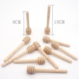 100pcs Honey Stir Bar Mixing Handle Jar Spoon Practical 50/20pcs Wood Dipper Honey Long Stick Supplies Honey Kitchen Tools