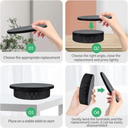 Jewelry Rotating Turntable, Remote Controlled Electric Rotating Display Stand, Suitable for Photography Products and Displays