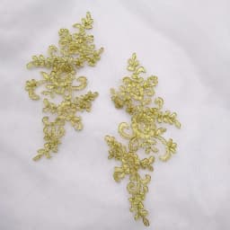 1 Pair Embroidery Applique Lace Patch For Evening Skirt Clothes Repair Sewing On Accessories