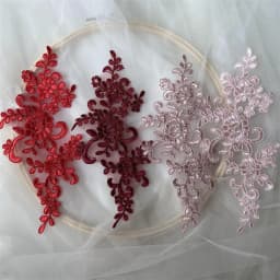 1 Pair Embroidery Applique Lace Patch For Evening Skirt Clothes Repair Sewing On Accessories