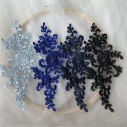 1 Pair Embroidery Applique Lace Patch For Evening Skirt Clothes Repair Sewing On Accessories