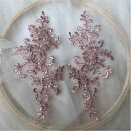1 Pair Embroidery Applique Lace Patch For Evening Skirt Clothes Repair Sewing On Accessories