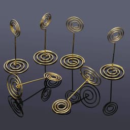 10pcs Gold Swirl Wedding Table Number Name Place Cards Holders Stands Note Menu Clip for Wedding Party Event Banquet Decorations